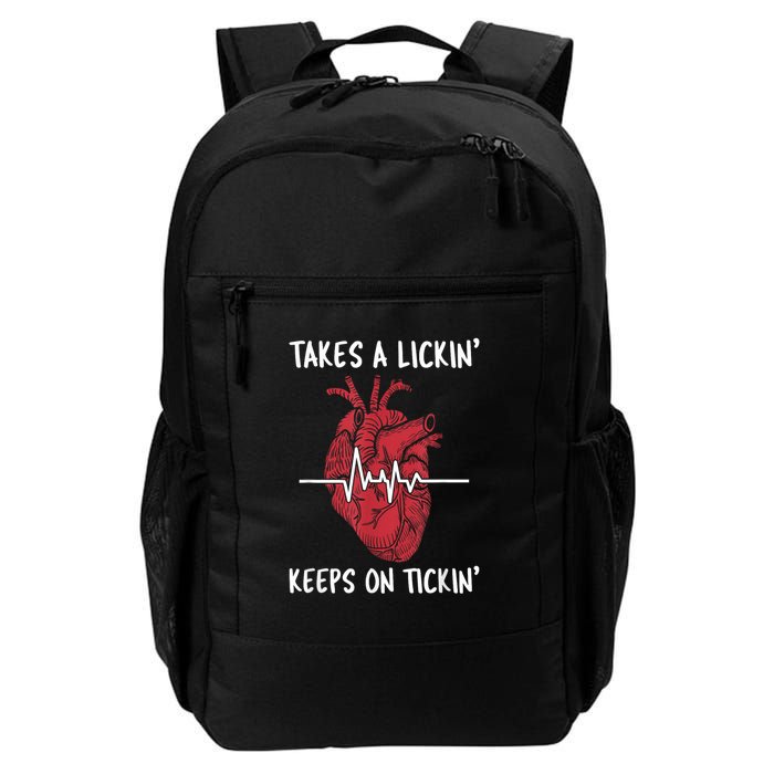 Post Heart Surgery Bypass Recovery Tshirt Takes A Lickin Daily Commute Backpack