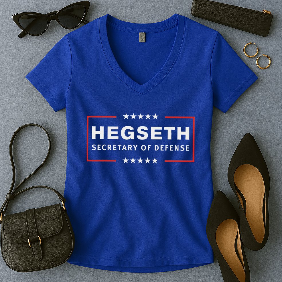 Pete Hegseth Secretary Of Defense Trump Pick Maga Women's V-Neck T-Shirt