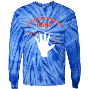 Programmers Hand Software Developer Computer Engineer Coder Cute Gift Tie-Dye Long Sleeve Shirt