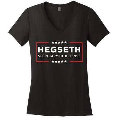 Pete Hegseth Secretary Of Defense Trump Pick Maga Support Women's V-Neck T-Shirt