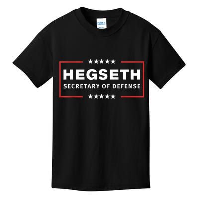 Pete Hegseth Secretary Of Defense Trump Pick Maga Support Kids T-Shirt