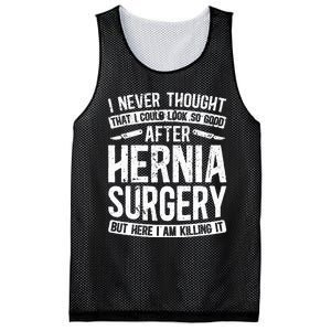 Post Hernia Surgery Recovery Funny Hernia Repair Recovery  Mesh Reversible Basketball Jersey Tank