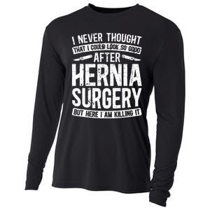 Post Hernia Surgery Recovery Funny Hernia Repair Recovery  Cooling Performance Long Sleeve Crew