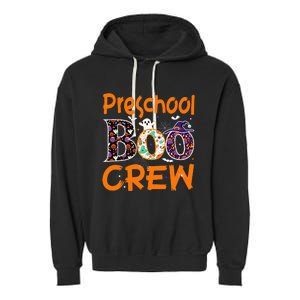 Preschool Halloween Teacher Boo Crew Funny Cute Spooky Classroom Garment-Dyed Fleece Hoodie