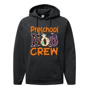 Preschool Halloween Teacher Boo Crew Funny Cute Spooky Classroom Performance Fleece Hoodie