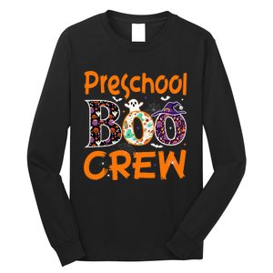 Preschool Halloween Teacher Boo Crew Funny Cute Spooky Classroom Long Sleeve Shirt