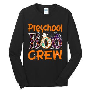 Preschool Halloween Teacher Boo Crew Funny Cute Spooky Classroom Tall Long Sleeve T-Shirt