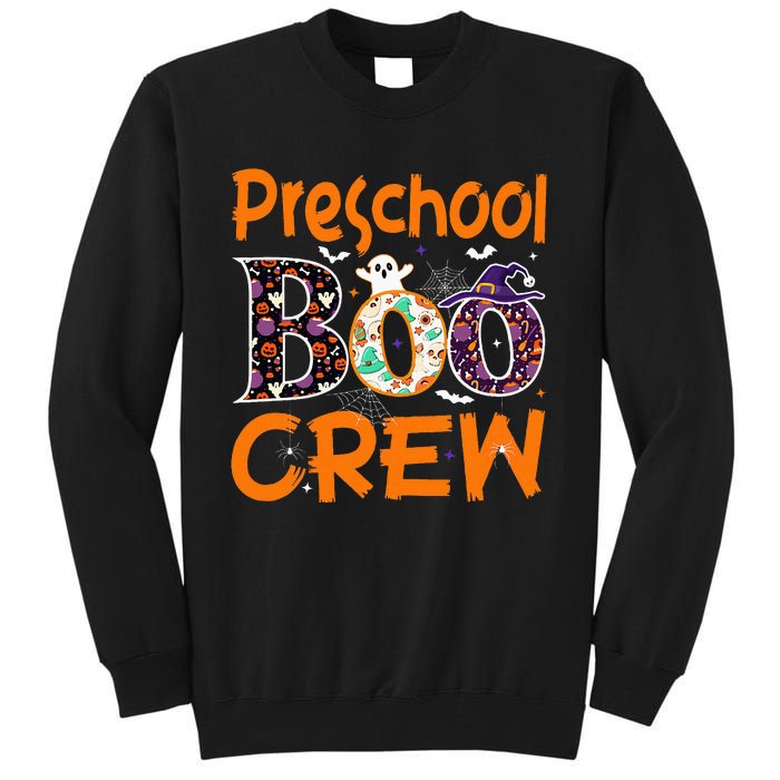 Preschool Halloween Teacher Boo Crew Funny Cute Spooky Classroom Tall Sweatshirt