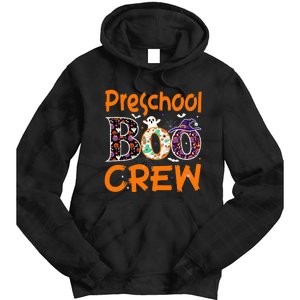 Preschool Halloween Teacher Boo Crew Funny Cute Spooky Classroom Tie Dye Hoodie