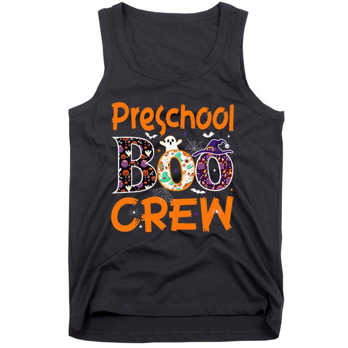 Preschool Halloween Teacher Boo Crew Funny Cute Spooky Classroom Tank Top