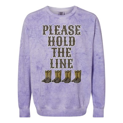 Please Hold The Line Dance Addict Shoes Funny Classy Boots  Colorblast Crewneck Sweatshirt