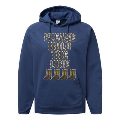 Please Hold The Line Dance Addict Shoes Funny Classy Boots  Performance Fleece Hoodie