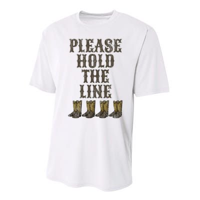 Please Hold The Line Dance Addict Shoes Funny Classy Boots  Performance Sprint T-Shirt