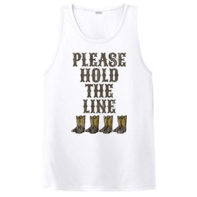 Please Hold The Line Dance Addict Shoes Funny Classy Boots  PosiCharge Competitor Tank