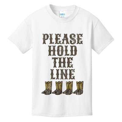 Please Hold The Line Dance Addict Shoes Funny Classy Boots  Kids T-Shirt