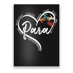 Para Heart Teacher Paraprofessional Paraeducator Poster