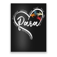 Para Heart Teacher Paraprofessional Paraeducator Poster