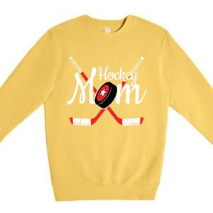 Playing Hockey Team Player Cool Mom Gift Hockey Mom Gift Premium Crewneck Sweatshirt