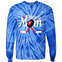 Playing Hockey Team Player Cool Mom Gift Hockey Mom Gift Tie-Dye Long Sleeve Shirt