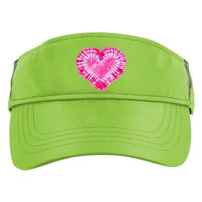 Pink Heart Tie Dye Valentines Day Adult Drive Performance Visor