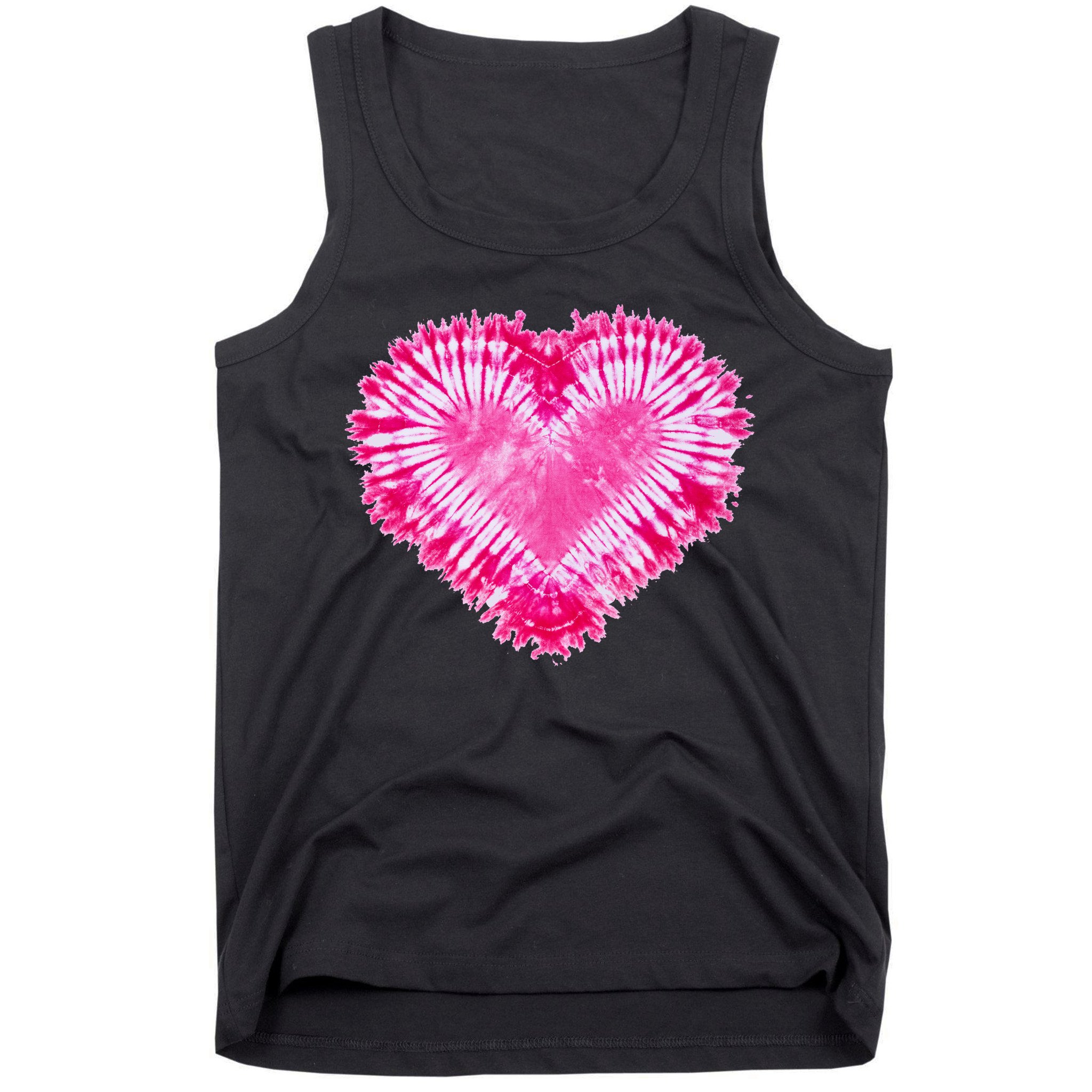 Pink Heart Tie Dye Valentines Day Tank Top