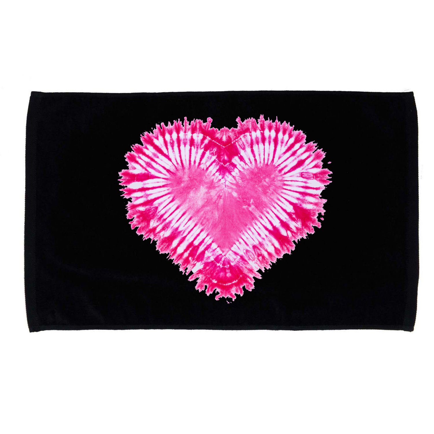 Pink Heart Tie Dye Valentines Day Microfiber Hand Towel