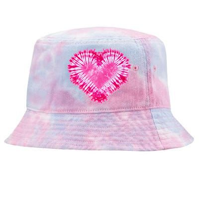 Pink Heart Tie Dye Valentines Day Tie-Dyed Bucket Hat