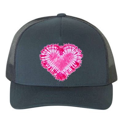 Pink Heart Tie Dye Valentines Day Yupoong Adult 5-Panel Trucker Hat