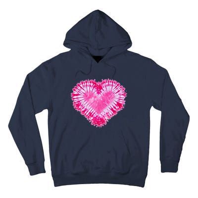 Pink Heart Tie Dye Valentines Day Tall Hoodie