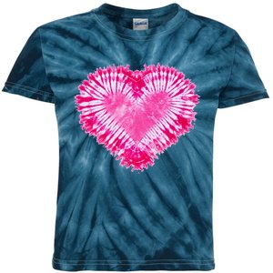 Pink Heart Tie Dye Valentines Day Kids Tie-Dye T-Shirt