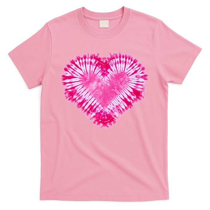 Pink Heart Tie Dye Valentines Day T-Shirt
