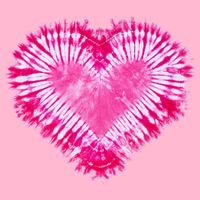 Pink Heart Tie Dye Valentines Day Kids T-Shirt
