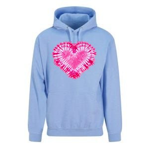 Pink Heart Tie Dye Valentines Day Unisex Surf Hoodie