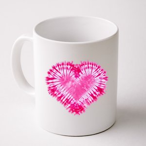 Pink Heart Tie Dye Valentines Day Coffee Mug