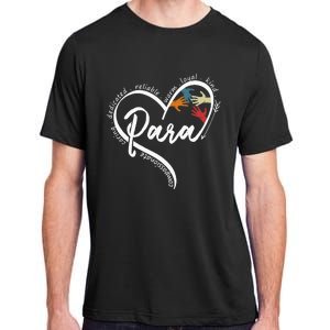 Para Heart Teacher Paraprofessional Paraeducator Adult ChromaSoft Performance T-Shirt