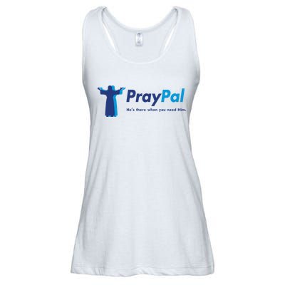 PrayPal He's There When You Need Him Ladies Essential Flowy Tank