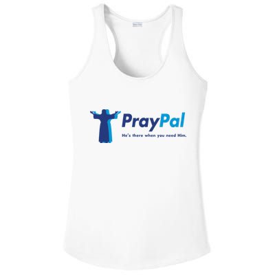 PrayPal He's There When You Need Him Ladies PosiCharge Competitor Racerback Tank
