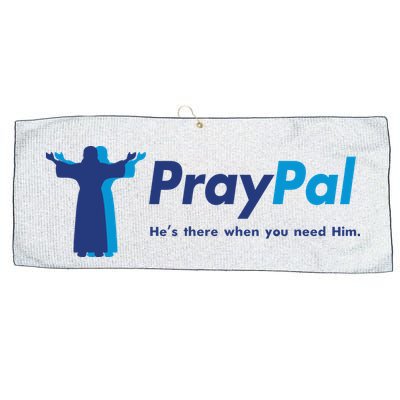 PrayPal He's There When You Need Him Large Microfiber Waffle Golf Towel