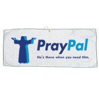 PrayPal He's There When You Need Him Large Microfiber Waffle Golf Towel