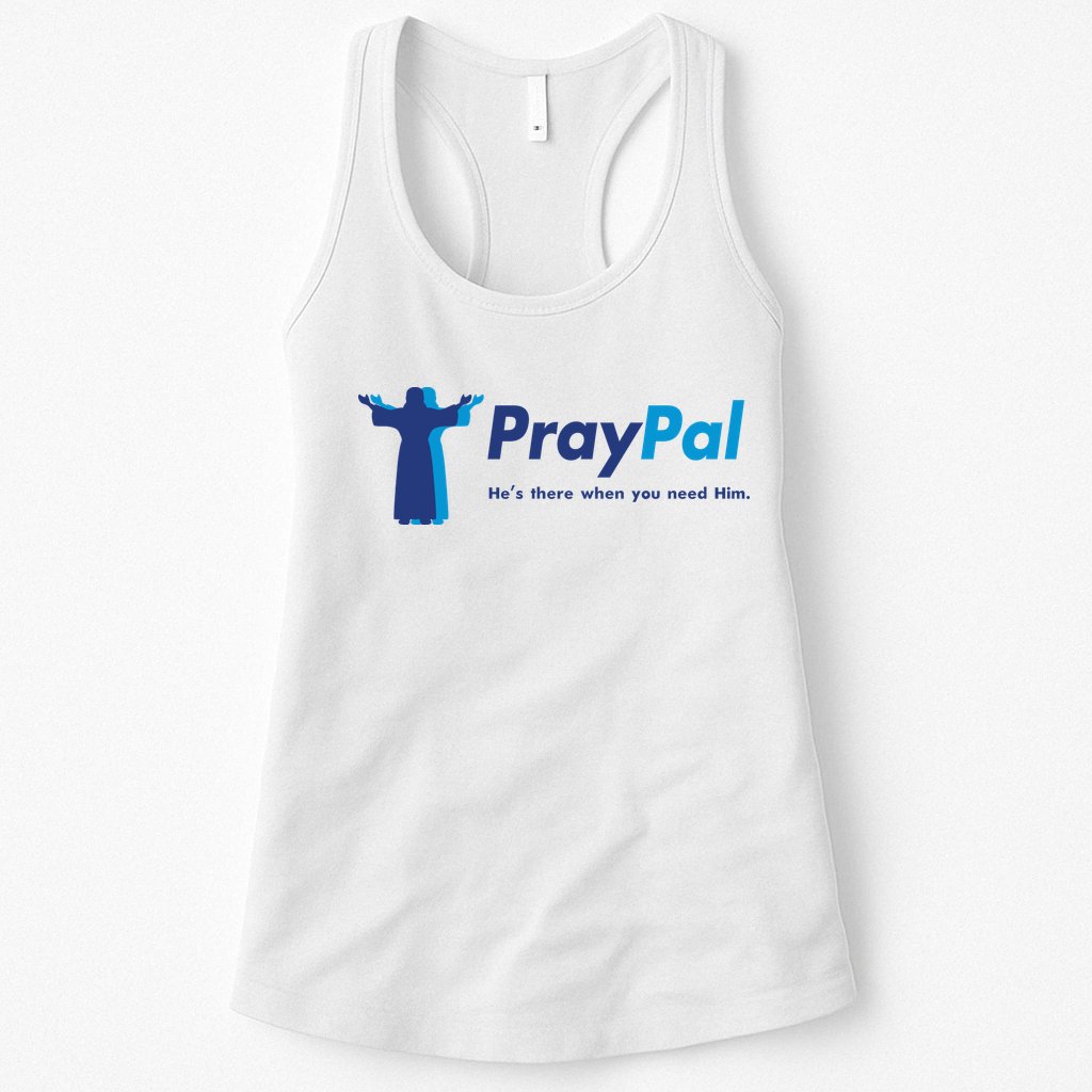 PrayPal He's There When You Need Him Womens Tank Top