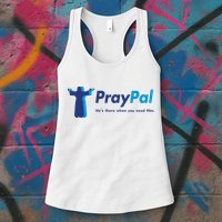 PrayPal He's There When You Need Him Womens Tank Top