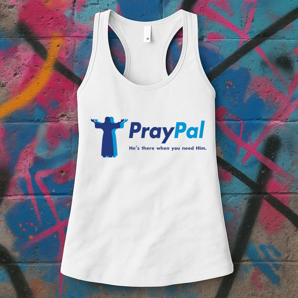 PrayPal He's There When You Need Him Womens Tank Top