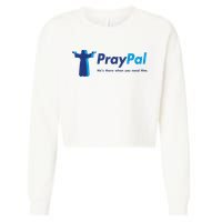 PrayPal He's There When You Need Him Cropped Pullover Crew