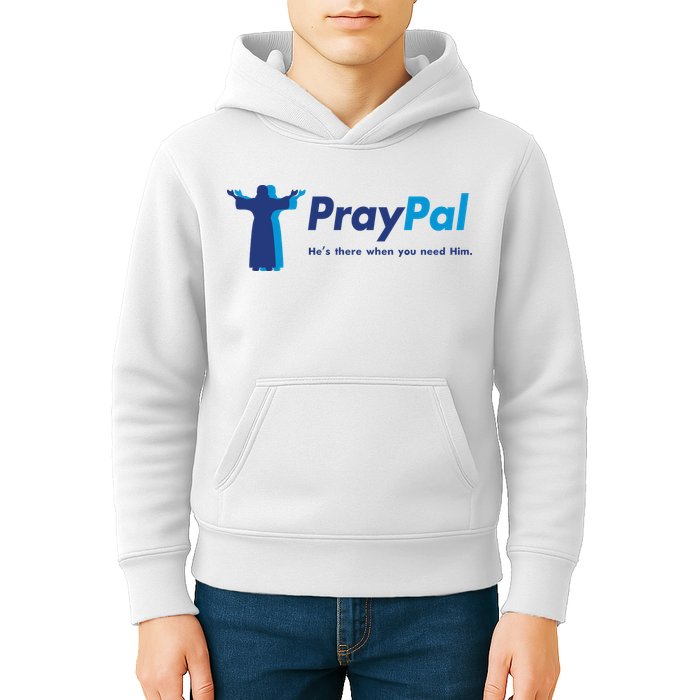 PrayPal He's There When You Need Him Kids Hoodie