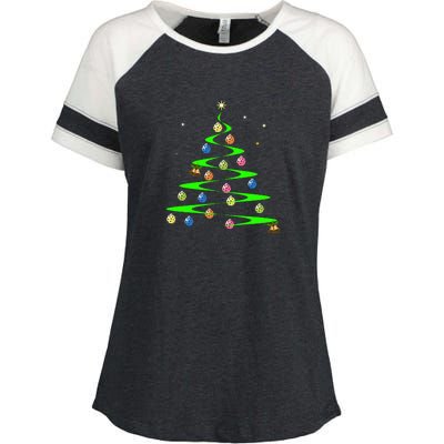 Pickleball Holiday Tree | Pickleball Tree | Pickleball Holiday Gift | Great Enza Ladies Jersey Colorblock Tee