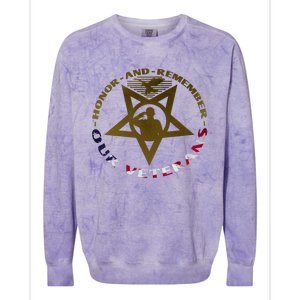 Public Holiday To Honor And Remember Our Veterans Medal Gift Colorblast Crewneck Sweatshirt