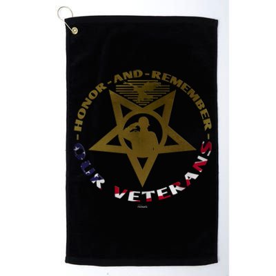 Public Holiday To Honor And Remember Our Veterans Medal Gift Platinum Collection Golf Towel