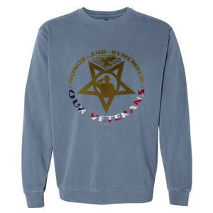 Public Holiday To Honor And Remember Our Veterans Medal Gift Garment-Dyed Sweatshirt