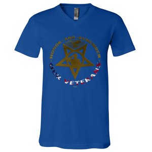 Public Holiday To Honor And Remember Our Veterans Medal Gift V-Neck T-Shirt