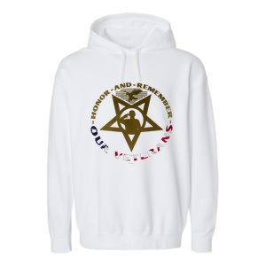 Public Holiday To Honor And Remember Our Veterans Medal Gift Garment-Dyed Fleece Hoodie